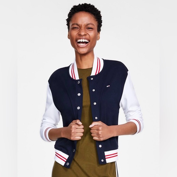 NWT Tommy Hilfiger Women’s Jacket - French Varsity Long Sleeve - XL - Picture 1 of 4